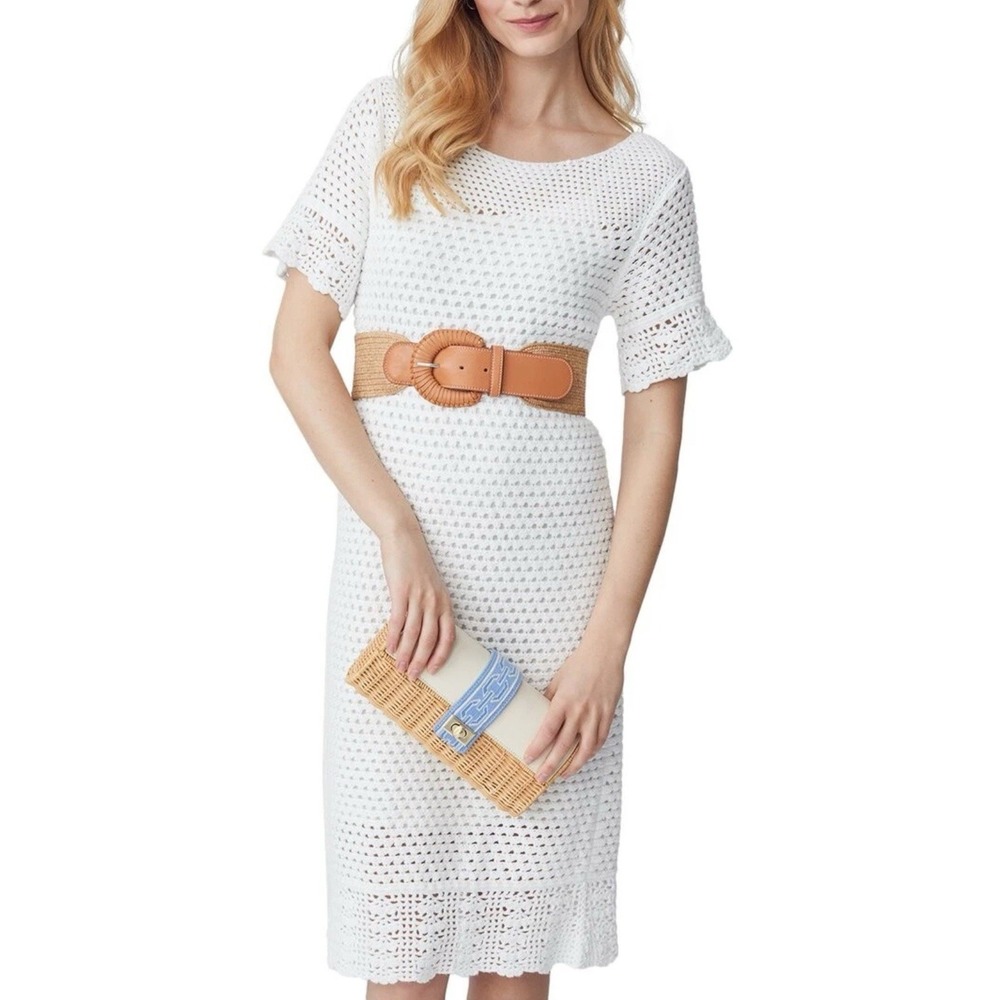 J.Mclaughlin Captiva Dress Women's White Crochet Size Medium